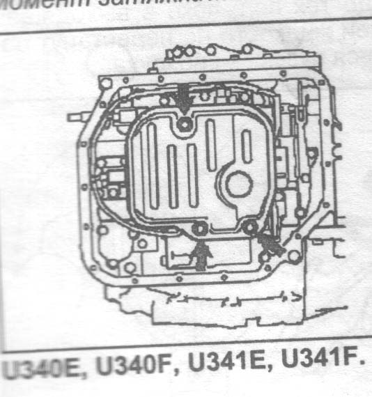 Замена фильтра АКПП TOYOTA FIELDER - снятие фильтра (рисунки) 