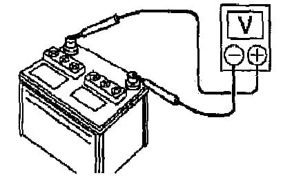 3. Проверка напряжения аккумуляторной батареи